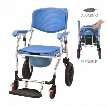 Silla de ducha y WC plegable 